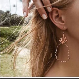 Rose Gold Pineapple Shaped Earrings